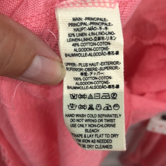 Free People Long Sleeved Mixed Material Shirt in “Sugar Coral” size Large - Picture 9 of 9